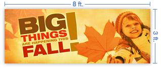 8x3 Horizontal Church Banner of Big Things Fall