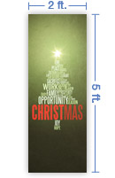 2x5 Vertical Church Banner of CHRISTmas
