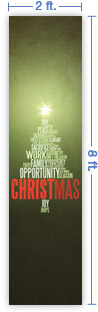 2x8 Vertical Church Banner of CHRISTmas