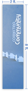 2x8 Vertical Church Banner of Community