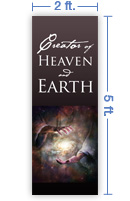 2x5 Vertical Church Banner of Creator