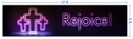 12x3 Horizontal Church Banner of Dynamic