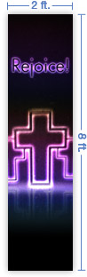 2x8 Vertical Church Banner of Dynamic