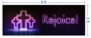 8x3 Horizontal Church Banner of Dynamic