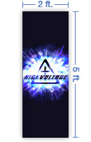 2x5 Vertical Church Banner of High Voltage