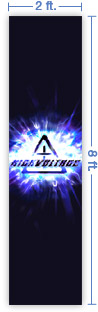 2x8 Vertical Church Banner of High Voltage