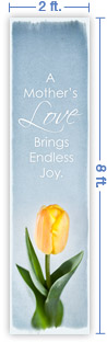2x8 Vertical Church Banner of Mother's Love
