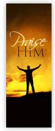 Church Banner of Praise Him - Sunset