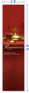 2x8 Vertical Church Banner of Sacrament
