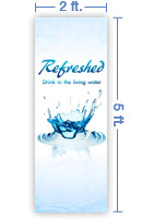 2x5 Vertical Church Banner of Splash