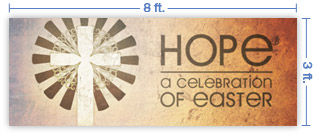 8x3 Horizontal Church Banner of True